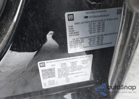 2024 Chevrolet Silverado 1500 4Wd Short Bed Lt With 2Fl from USA, damaged, VIN 3GCPDKEK8RG464347